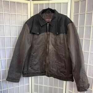 VTG Cripple Creek Jacket Chore Coat‎ Southwestern Cowboy Ranch Aztec Mens XL
